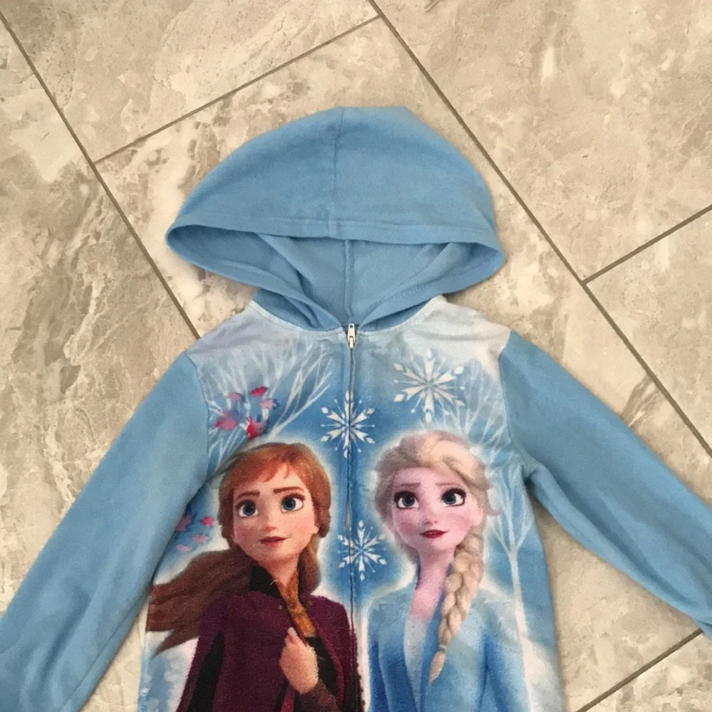 DISNEY Frozen II Fleece Zip Up Pijama Suit With Hood | XS